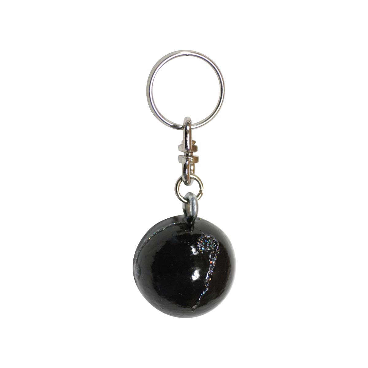 PASTORELLI Portachiavi palla Nero Argento