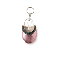 DVILLENA Portachiavi mezzepunte rosa metal