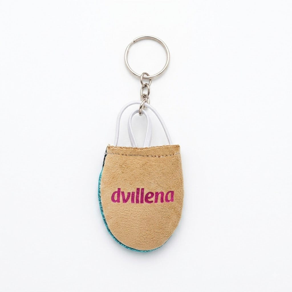 DVILLENA Portachiavi mezzepunte celeste metal