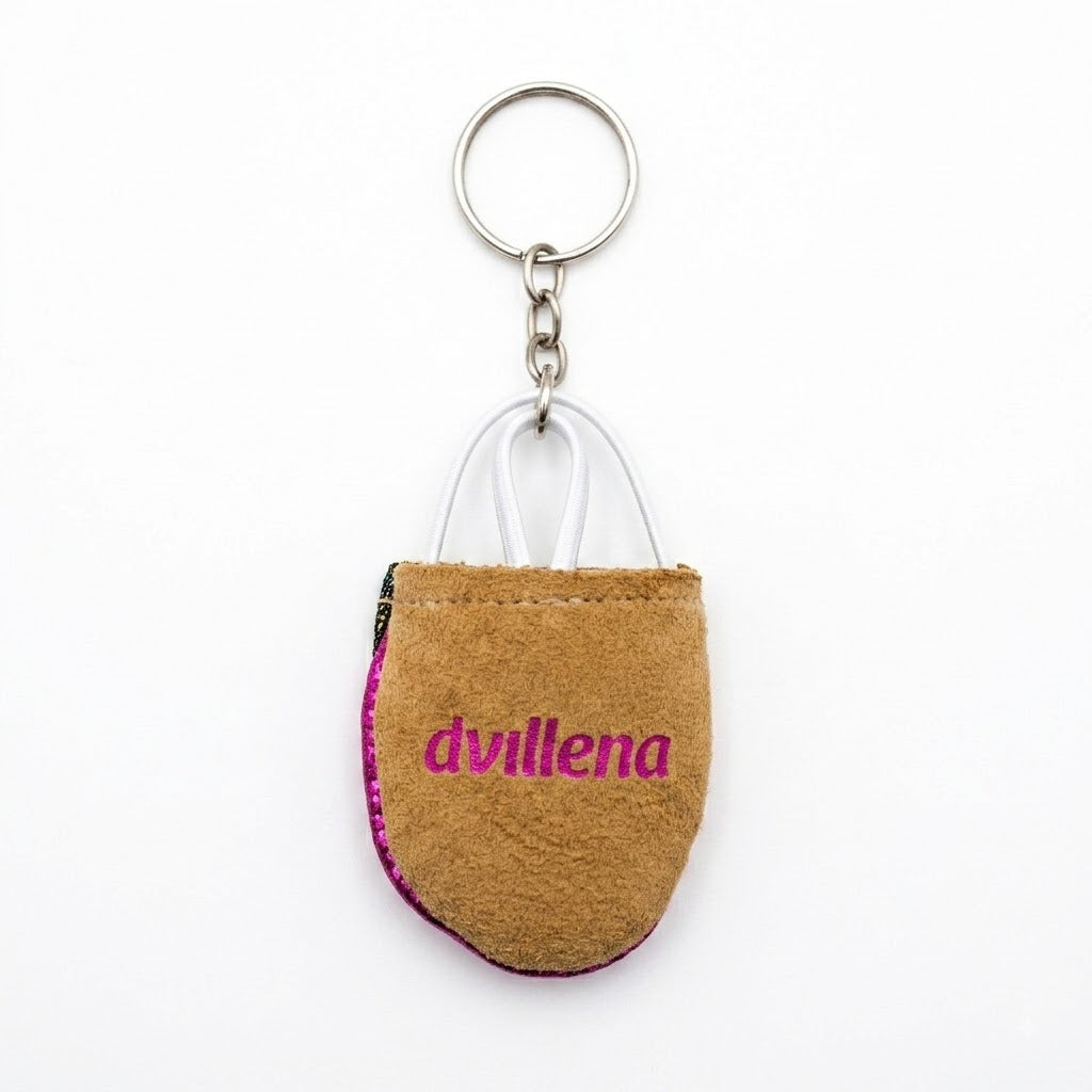 DVILLENA Portachiavi mezzepunte fucsia metal