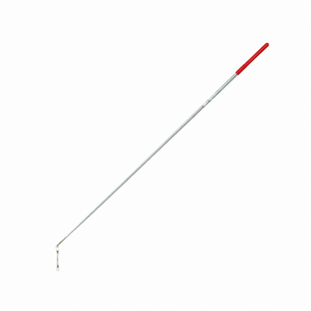 CHACOTT Bastoncino Metallizzato Standard Argento con Impugnatura Rossa 698 - 60 cm