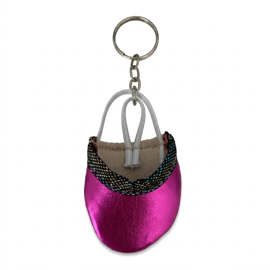 DVILLENA Portachiavi mezzepunte fucsia metal
